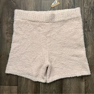 SKIMS Loungewear Cozy Knit Sherpa Shorts Women’s Size 4X/5X Dusty Pink